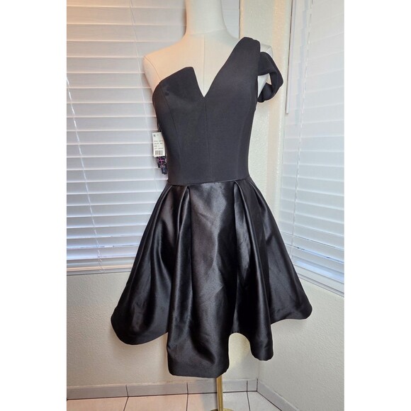 Aqua One Shoulder Cocktail Dress Size 4 - Picture 1 of 5